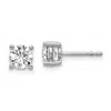 Diamond2deal 14k Yellow Gold 1 Ct Round Lab Grown Diamond Stud Earrings Vs Clarity, G-h Color In White