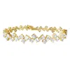 Diamond2deal 14k Yellow Gold 11 Carat Multi Shape Lab Grown Diamond Fancy Link Bracelet 7" Vvs-vs In Yellow