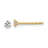 Diamond2deal 14k Yellow Gold 1/10 Ct Round Lab Grown Diamond Stud Earrings Vs Clarity, G-h Color In Yellow