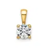Diamond2deal 14k Yellow Gold 2 Ct Round Lab Grown Diamond Pendant In Yellow