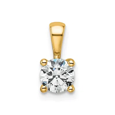 DIAMOND2DEAL 14K YELLOW GOLD 1/2 CT ROUND LAB GROWN DIAMOND SOLITAIRE PENDANT