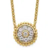 Diamond2deal 14k Yellow Gold 1/3 Ct Lab Grown Diamond Circle Pendant Necklace 18" Clarity Vs, Color G-h In Yellow