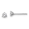 Diamond2deal 14k Yellow Gold 1/3 Ct Round Lab Grown Diamond Stud Earrings Vs Clarity, D-e Color In Yellow
