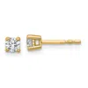 Diamond2deal 14k Yellow Gold 1/3 Ct Round Lab Grown Diamond Stud Earrings Vs Clarity, D-e Color In White
