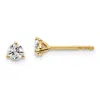 Diamond2deal 14k Yellow Gold 1/3 Ct Round Lab Grown Diamond Stud Earrings Vs Clarity, G-h Color In Yellow