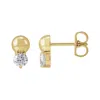 Diamond2deal 14k Yellow Gold 1/3ct Lab-grown Diamond Bead Earring Clarity Si, Color G-h In Yellow