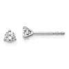 Diamond2deal 14k Yellow Gold 1/4 Ct Round Lab Grown Diamond Stud Earrings Vs Clarity, D-e Color In Yellow
