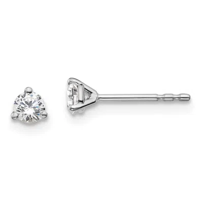Diamond2deal 14k Yellow Gold 1/4 Ct Round Lab Grown Diamond Stud Earrings Vs Clarity, D-e Color