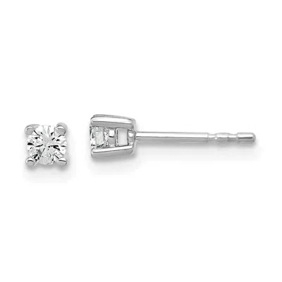 Diamond2deal 14k Yellow Gold 1/5 Ct Round Lab Grown Diamond Stud Earrings Vs Clarity, D-e Color