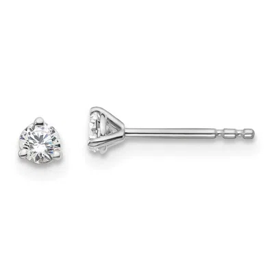Diamond2deal 14k Yellow Gold 1/5 Ct Round Lab Grown Diamond Stud Earrings Vs Clarity, G-h Color In White