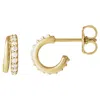 Diamond2deal 14k Yellow Gold 1/6ct Lab-grown Diamond Hoop Earrings Clarity Si, Color G-h In Yellow