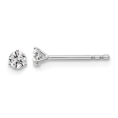 Diamond2deal 14k Yellow Gold 1/7 Ct Round Lab Grown Diamond Stud Earrings Vs Clarity, G-h Color In White