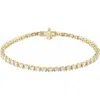 Diamond2deal 14k Yellow Gold 2 1/2 Ctw Lab-grown Diamond Line Bracelet 7" In Yellow