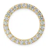 Diamond2deal 14k Yellow Gold 2 Ct Lab Grown Diamond Circle Chain Slide Pendant In Yellow