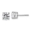 Diamond2deal 14k Yellow Gold 2 Ct Round Lab Grown Diamond Stud Earrings Vs Clarity, D-e Color In White