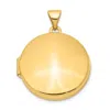 Diamond2deal 14k Yellow Gold 20mm Round Plain Domed Locket Pendant In Yellow