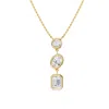 Diamond2deal 14k Yellow Gold 2.25 Ct Multi Shape Lab Grown Diamond Pendant Necklace 18" Chain Vvs-vs In Gold