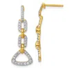 Diamond2deal 14k Yellow Gold 2/3 Ct Lab Grown Diamond Fancy Dangle Earrings Vs Clarity, G-h Color In Yellow
