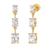 Diamond2deal 18k Vermeil Plated Silver 2.5 Ct Oval Cut Lab Grown Diamond Drop & Dangle Earrings Vvs- In Gold
