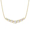 Diamond2deal 14k Yellow Gold 2.8 Ct Round Lab Grown Diamond Pendant Necklace 18" Chain Vvs-vs, E-f In Yellow
