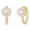 Diamond2deal 14k Yellow Gold 2.80 Ct Lab Grown Diamond Hoop Earrings Vvs-vs In Brown