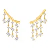 Diamond2deal 14k Yellow Gold 3 Ct Oval Cut Lab Grown Diamond Fancy Drop & Dangle Earrings Vvs-vs In Gold
