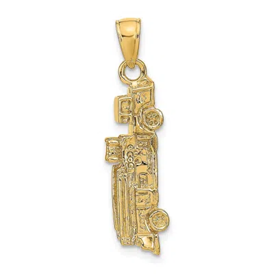 Diamond2deal 14k Yellow Gold 3-d Fire Truck Pendant