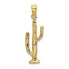 Diamond2deal 14k Yellow Gold 3-d Saguaro Cactus Charm In Yellow
