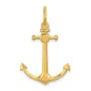 Diamond2deal 14k Yellow Gold 3-d Small Anchor Shackle Bail Charm In Yellow