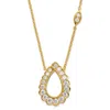 Diamond2deal 14k Yellow Gold 3/4 Ct Lab Grown Diamond Teardrop Pendant Necklace 18" Clarity Vs, Color G-h In Yellow