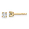 Diamond2deal 14k Yellow Gold 3/8 Ct Round Lab Grown Diamond Stud Earrings Vs Clarity, D-e Color In White