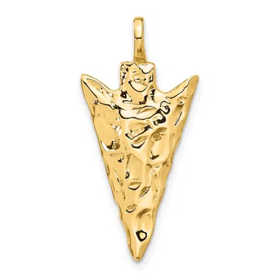 Diamond2deal 14k Yellow Gold 3d Arrow Head Charm