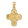Diamond2deal 14k Yellow Gold 4-way Medal Pendant In Yellow