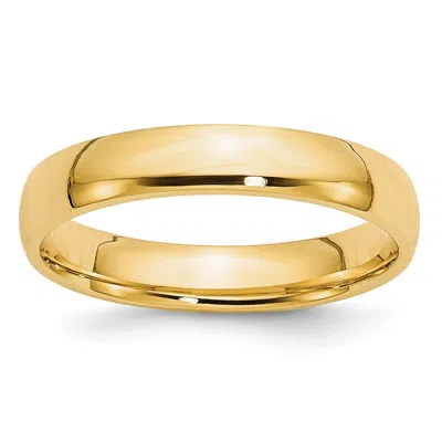 Diamond2deal 14k Yellow Gold 4mm Lightweight Comfort Fit Wedding Band Ring