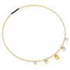 Diamond2deal 14k Yellow Gold 5 Ct Round & Pear Cut Lab Grown Diamond Pendant Necklace 18" Vvs-vs In Yellow