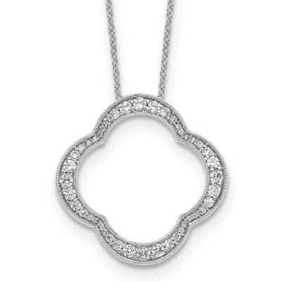 Diamond2deal 14k Yellow Gold 5/8 Ct Lab Grown Diamond Floral Pendant Necklace 18" Clarity Vs, Color D-e In White