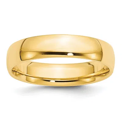 Diamond2deal 14k Yellow Gold 5mm Lightweight Comfort Fit Wedding Band Ring In Neutral
