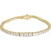 Diamond2deal 14k Yellow Gold 6 Ctw Lab-grown Diamond Line Bracelet 7" In Yellow
