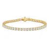 Diamond2deal 14k Yellow Gold 15 Ctw Lab-grown Diamond 4-prong Setting Straight-line Tennis Bracelet  In Gold