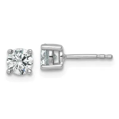 Diamond2deal 14k Yellow Gold 7/8 Ct Round Lab Grown Diamond Stud Earrings Vs Clarity, G-h Color