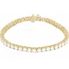 Diamond2deal 14k Yellow Gold 8 Ctw Lab-grown Diamond Line Bracelet 7" In Yellow