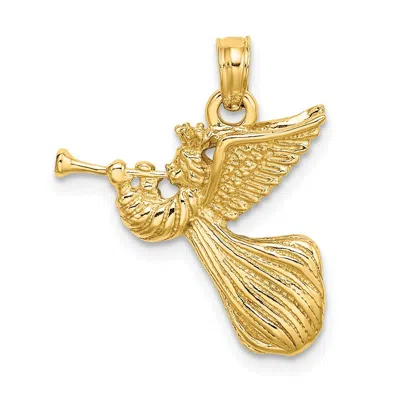 Diamond2deal 14k Yellow Gold Angel Trumpet Charm