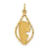 Diamond2deal 14k Yellow Gold Blessed Mary Charm In Yellow