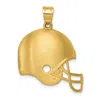 Diamond2deal 14k Yellow Gold Brushed Football Helmet Pendant In Gold