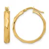 Diamond2deal 14k Yellow Gold Brushed Twisted Hoop Earrings 25.43 Mm In Gold