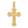 Diamond2deal 14k Yellow Gold Budded Cross Pendant In Yellow