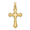 Diamond2deal 14k Yellow Gold Budded Cross Pendant In Yellow