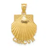 Diamond2deal 14k Yellow Gold Cancun Scallop Shell Charm In Yellow