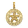 Diamond2deal 14k Yellow Gold Cape Cod Starfish Charm In Yellow