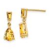 Diamond2deal 14k Yellow Gold Citrine Dangle Earrings